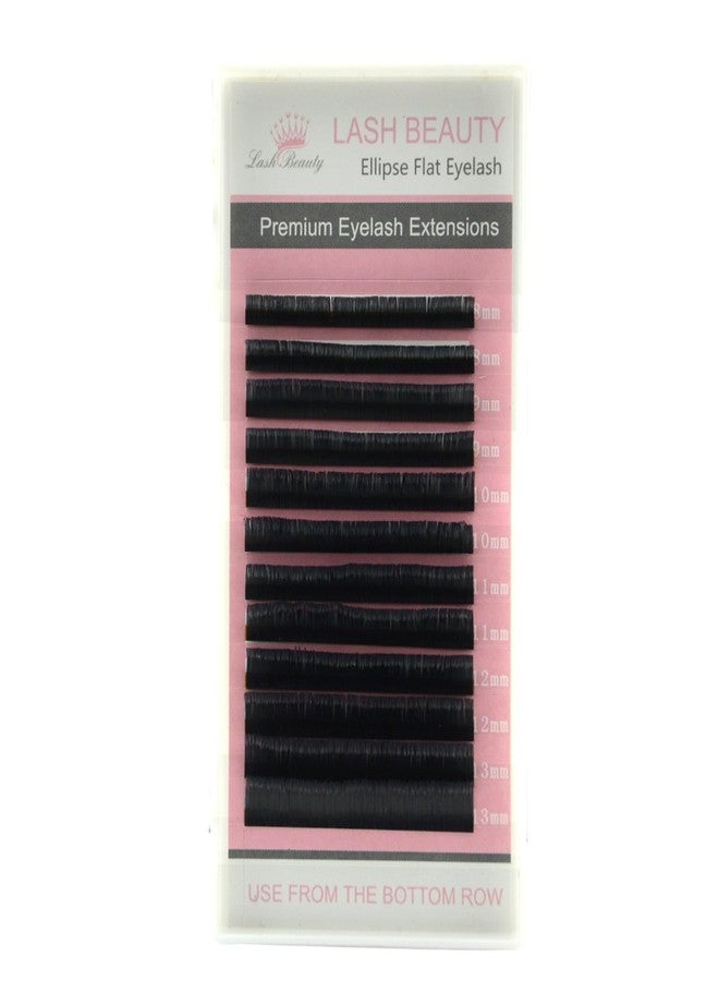 Qeelasee Matte Mink Flat Eyelash Extension 0.25 C Curl 14mm Ellipse Eyelashes False Mink Individual Eyelash Extension Professional Salon Used by Qeelasee - Image 5